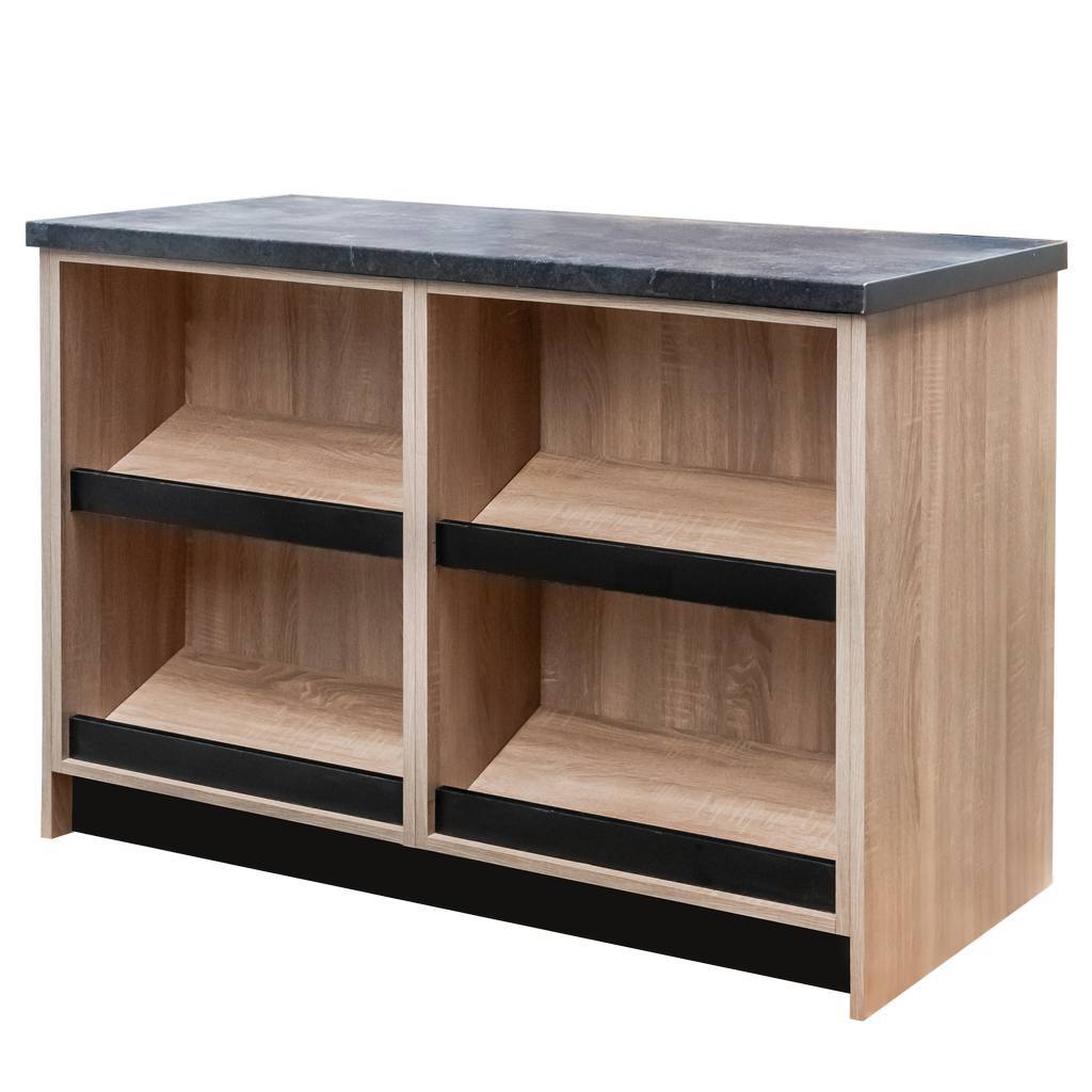 Mega-M banco negozio H90 L125 P60 cm rovere sonoma