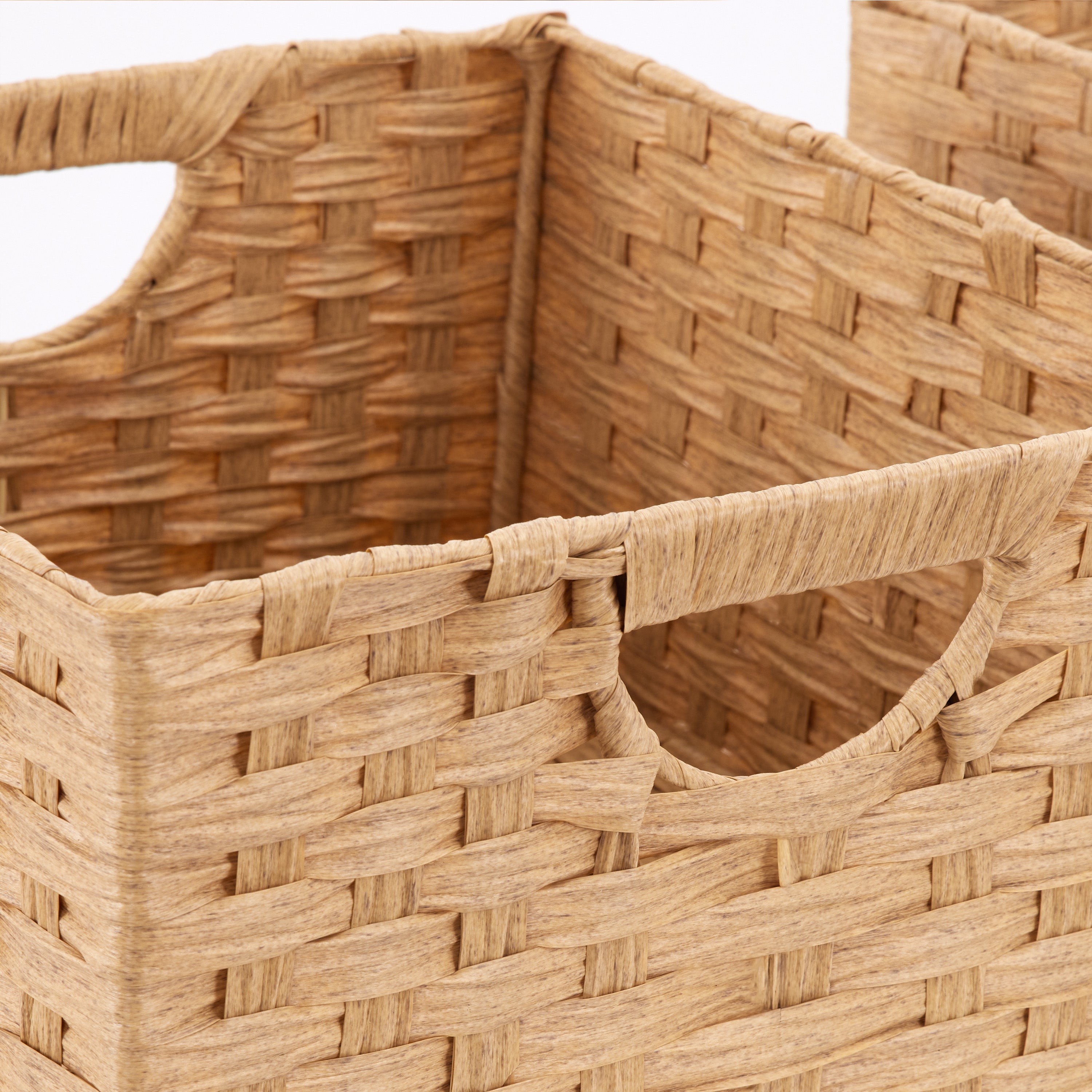 Seville Classics cestini intrecciati beige 33 cm 2 pezzi