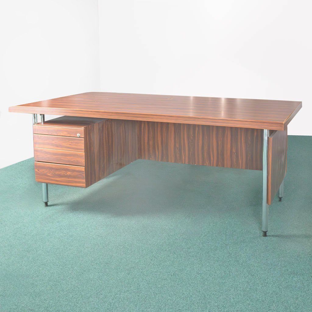 Scrivania ufficio 200x100x79 marrone scuro direzionale