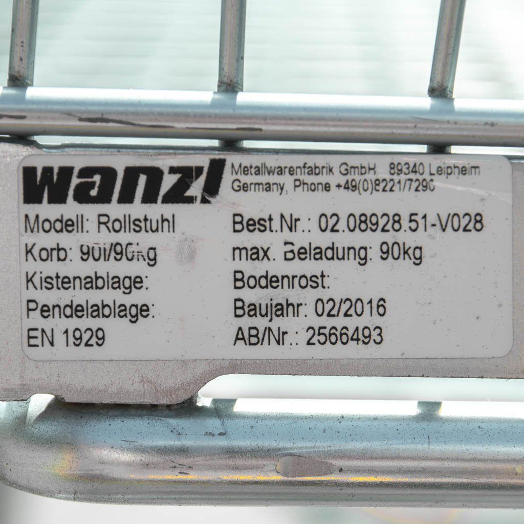 Wanzl S-85 carrello spesa disabili 90 L zincato