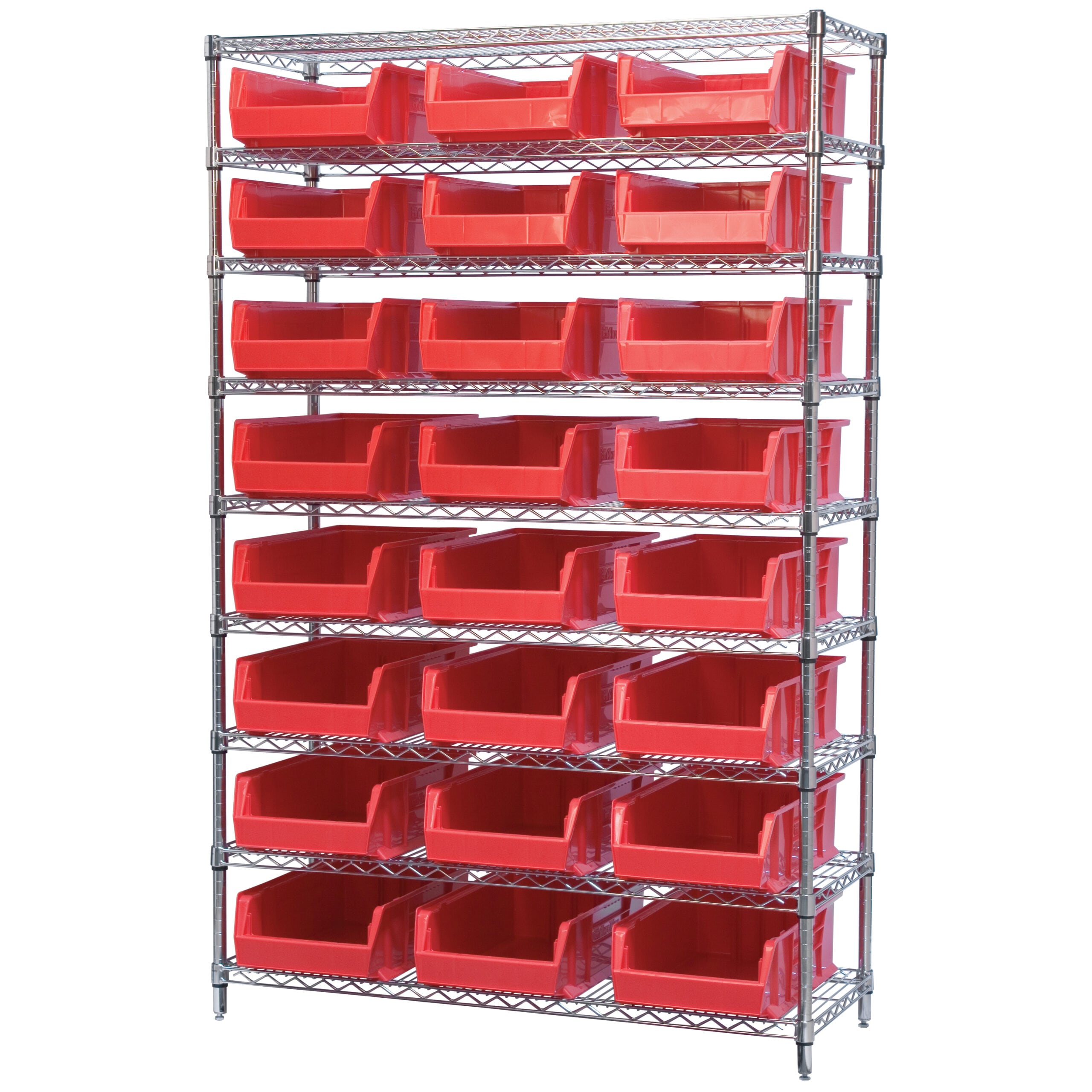 Akro-Mils AWS184830280 Scaffale Filo 9 Ripiani con 24 Box