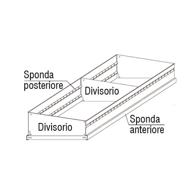 Agosistem Etermet Coppia Sponde Ripiano 80 cm Zincata