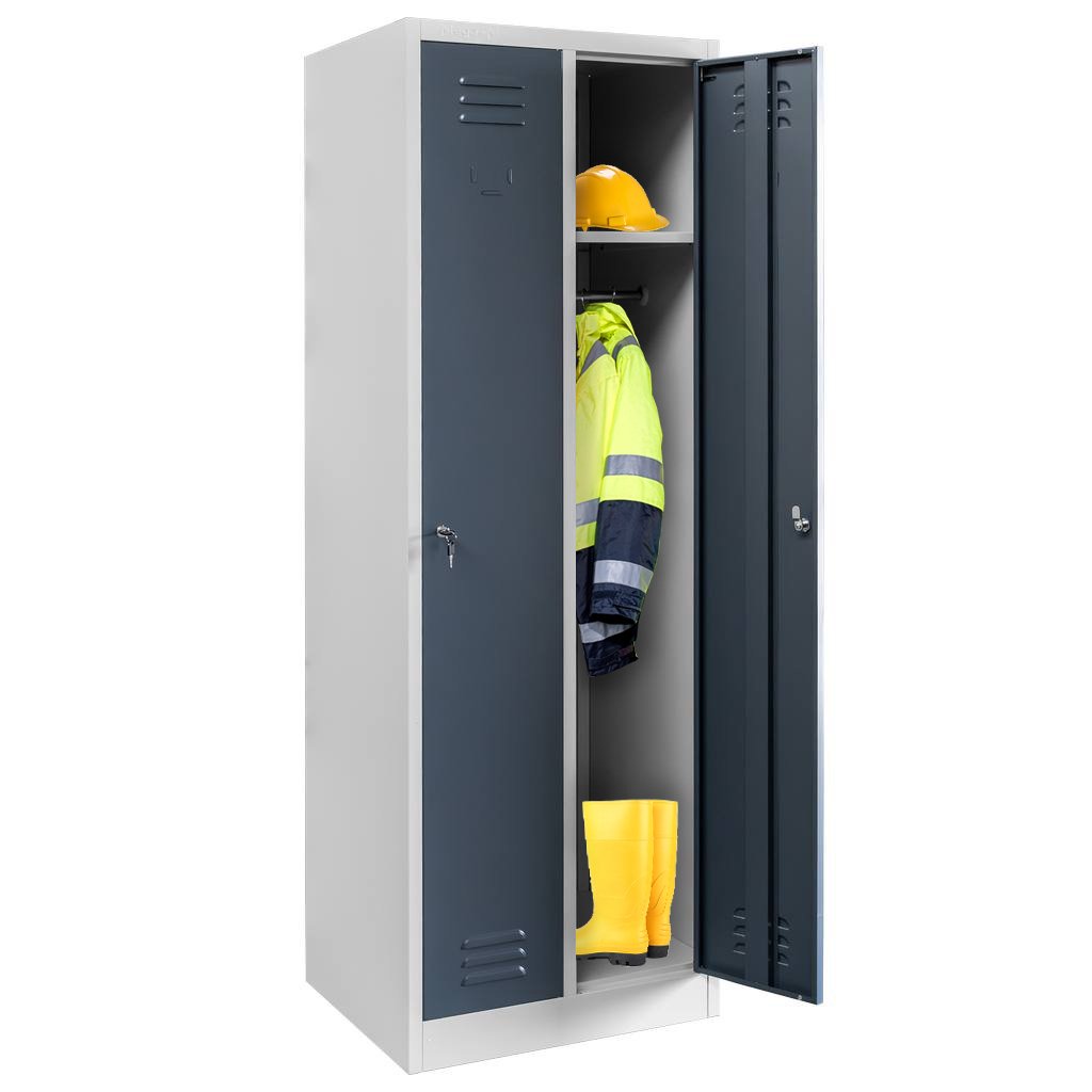 Mega-M S-60 armadietto spogliatoio 2 ante grigio grafite