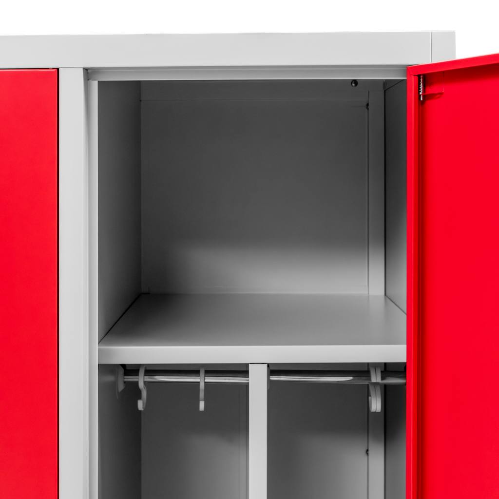 Mega-M 80 cm armadietto spogliatoio 2 ante frontale rosso
