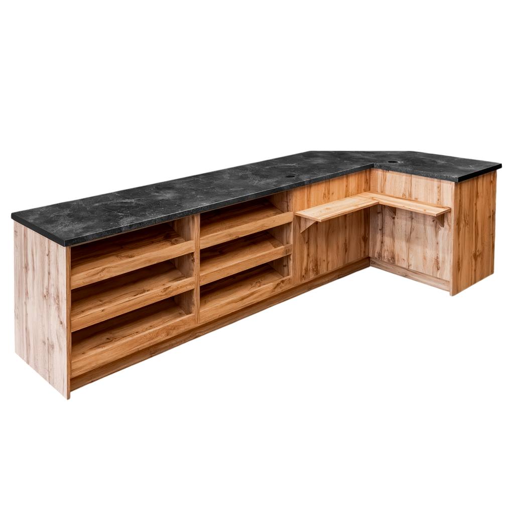 Mega-M 310 banco cassa a L 310x60x90 cm rovere
