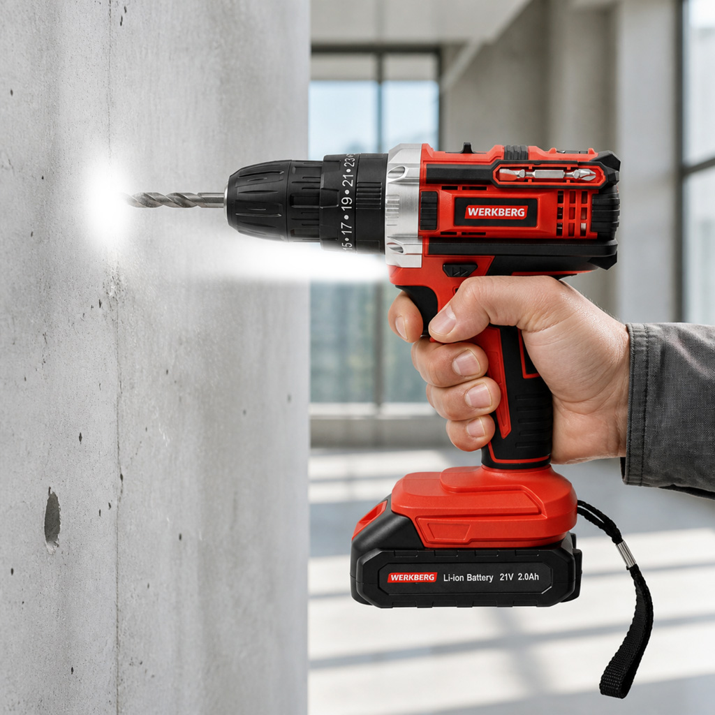 Werkberg WKRKQ102 Avvitatore a batteria 2 batterie