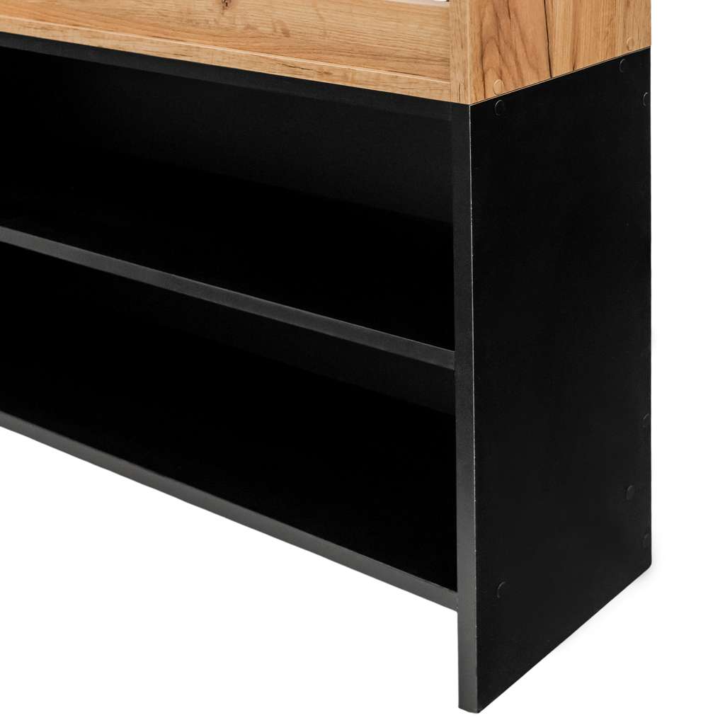 Mega-M vetrina dolciumi vetro 127x106x30 cm rovere nero