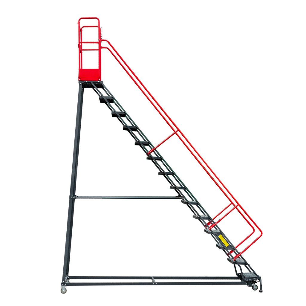Mega-M H 357 cm scala magazzino mobile 14 gradini con freno
