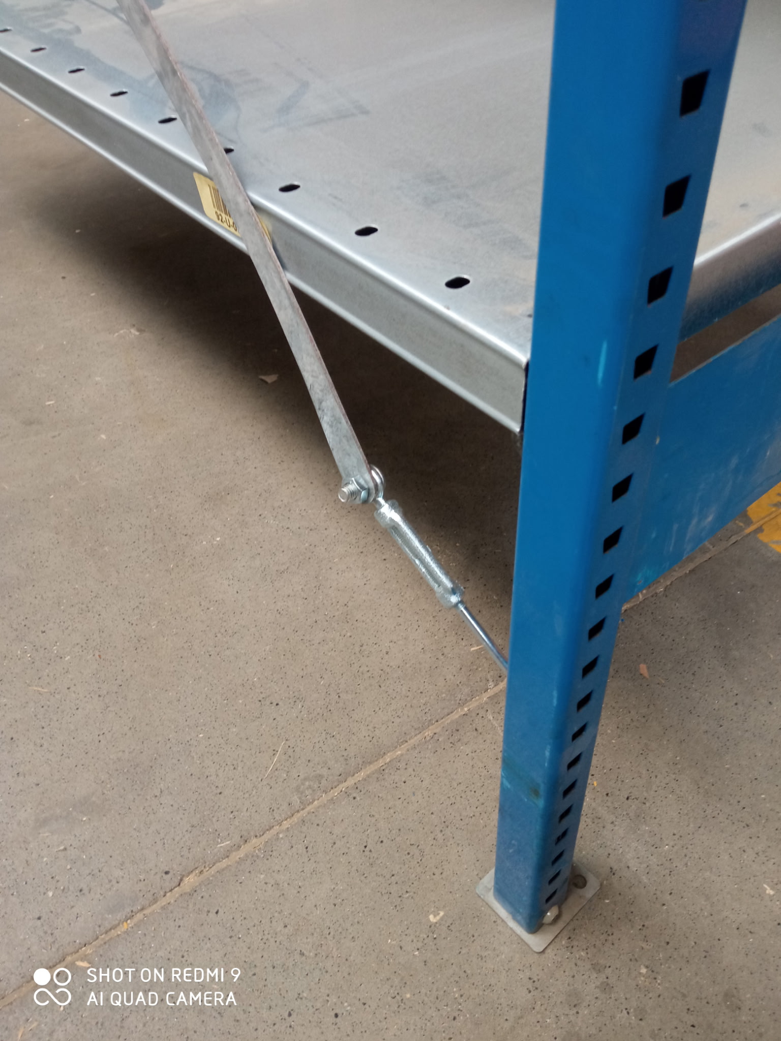 Mega-M Stow Scaffale Zincato 4 Ripiani 200x133,5x60 cm