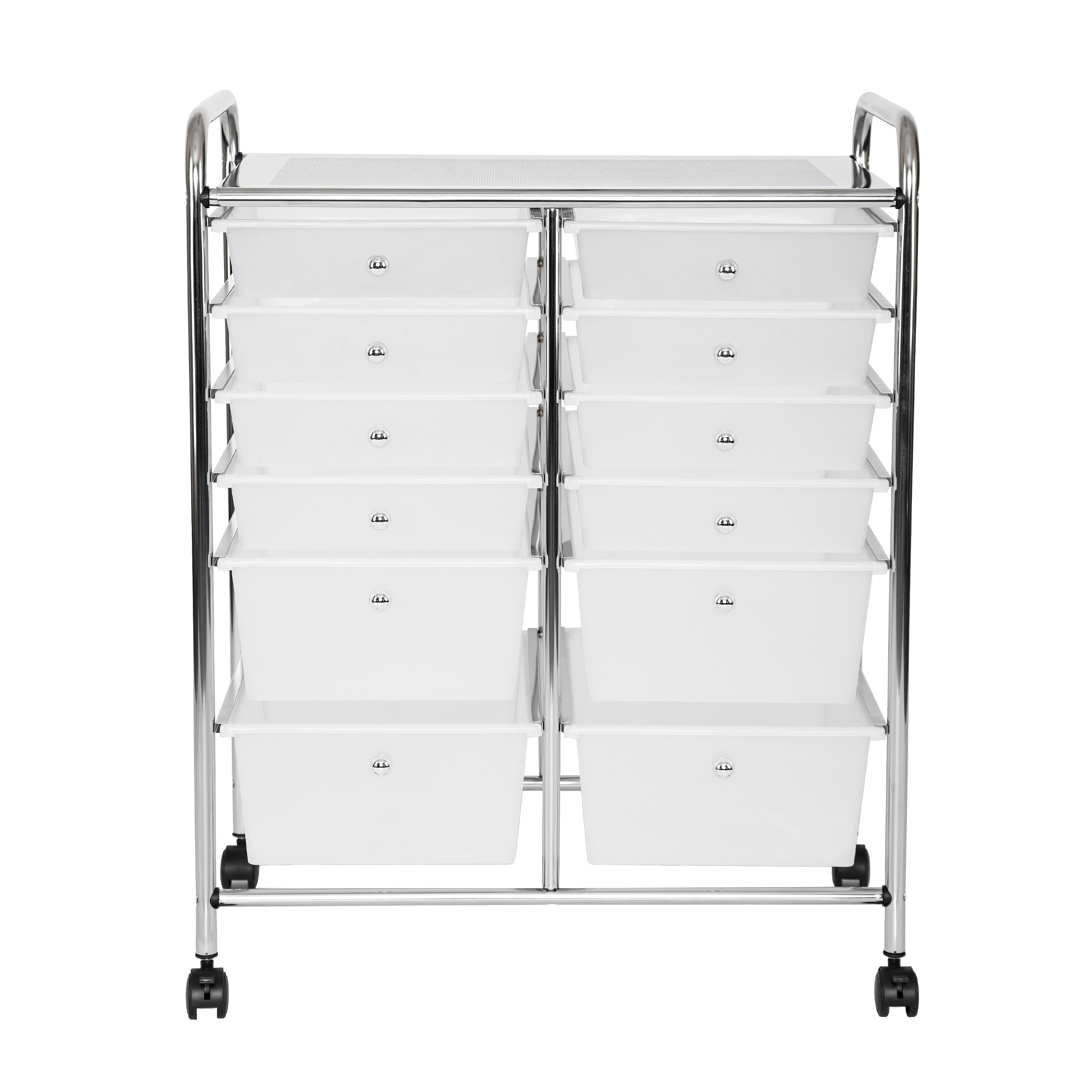 Seville Classics Carrello Organizer 12 Cassetti Bianco
