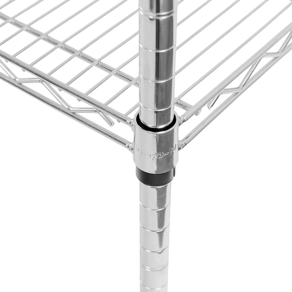 Mega-M scaffale cromato 5 ripiani filo 90x45x180 cm