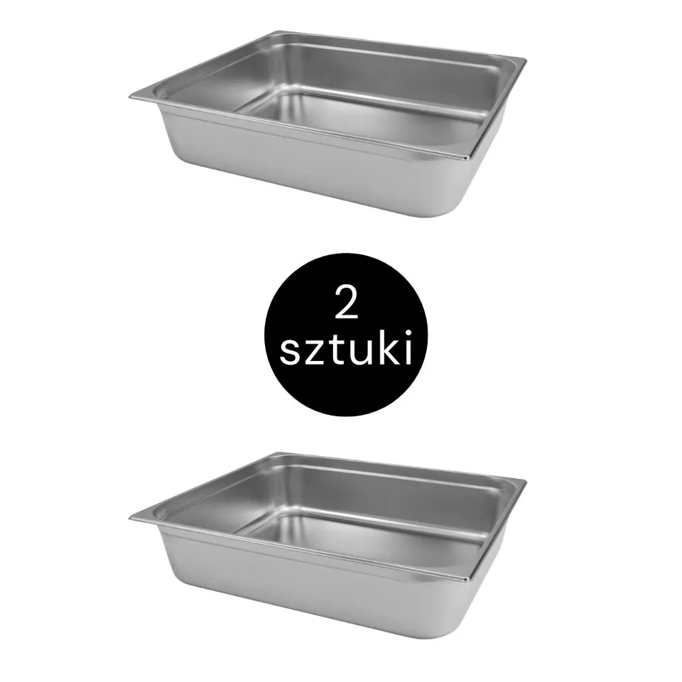 Mega-M GN 2/1 Bacinella Inox 15 cm Set 2 Pezzi