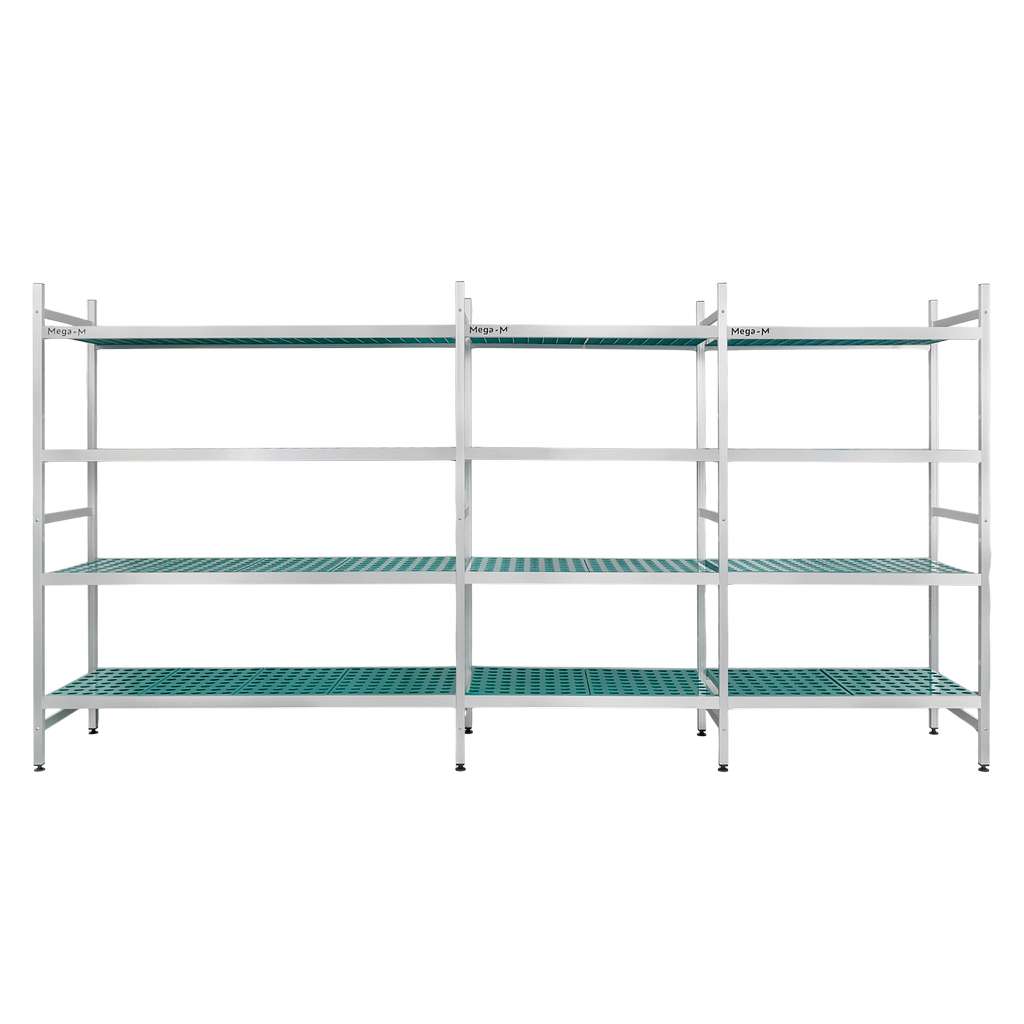 Mega-M Alufri scaffale alluminio 365x50x180 cm 4 ripiani