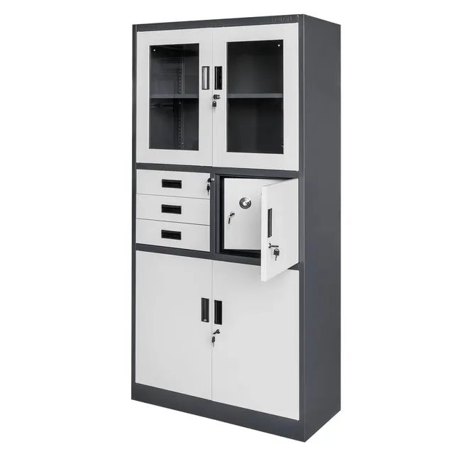 Mega-M Wenus armadio metallo vetro cassaforte 90x40x185