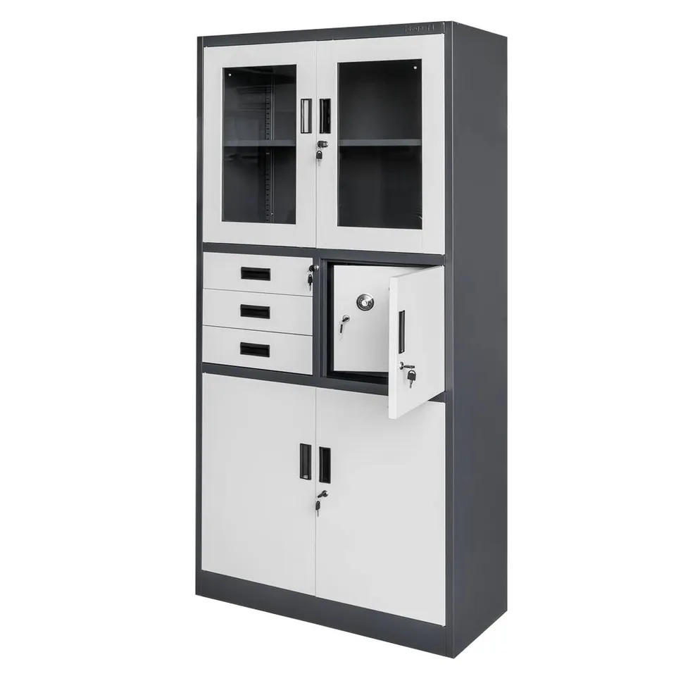Mega-M Wenus armadio metallo vetro cassaforte 90x40x185