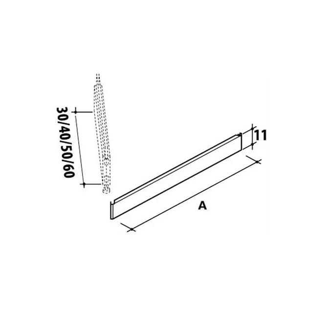 Agosistem Angolo Diagonale zoccolo scaffalatura bianco RAL 9010