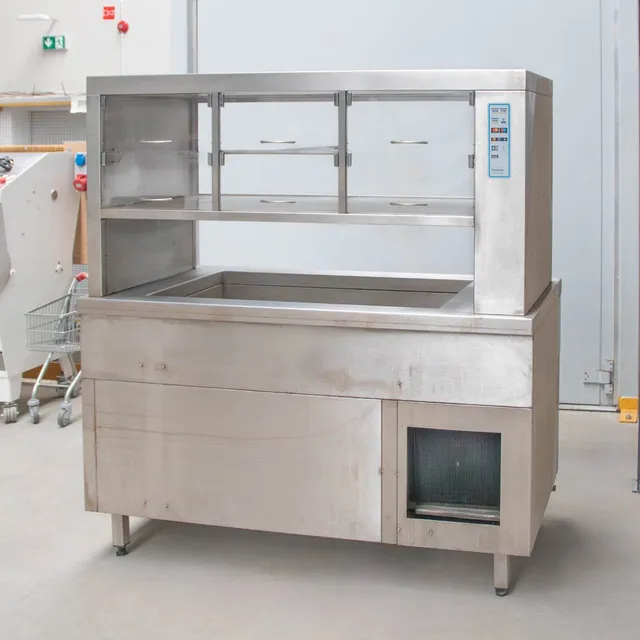 Vetrina refrigerata 133x70x155 cm acciaio sbrinamento automatico