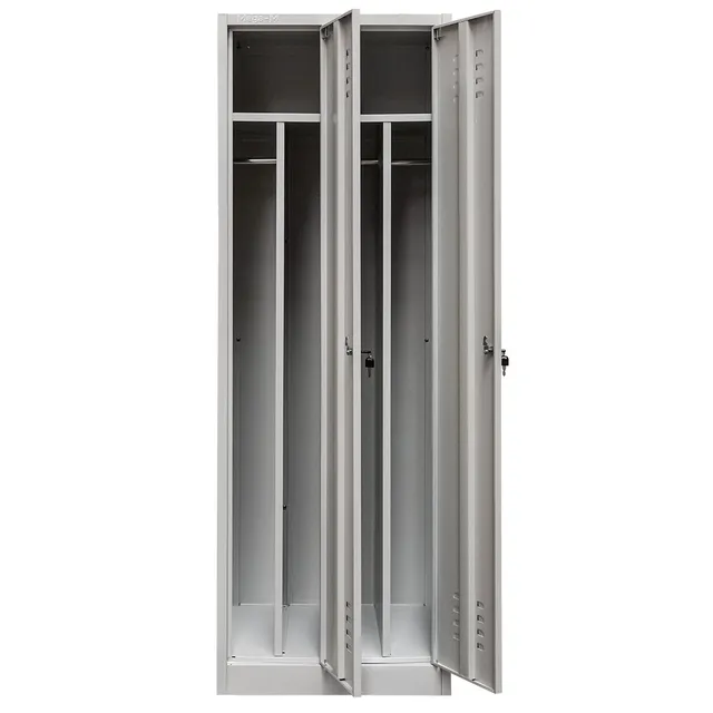 Mega-M Armadio Spogliatoio 2 Ante Grigio 60 cm Divisorio