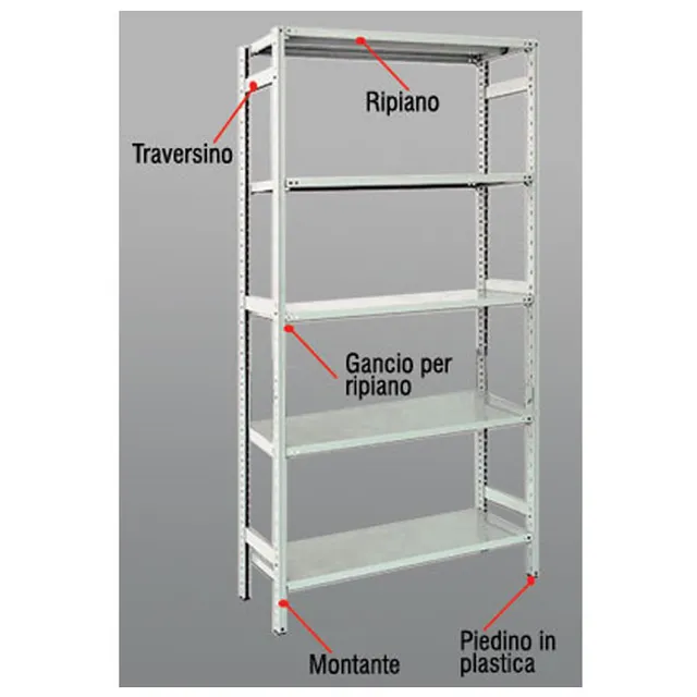 Agosistem Montante ganci Prometal grigio RAL 7035 500 kg