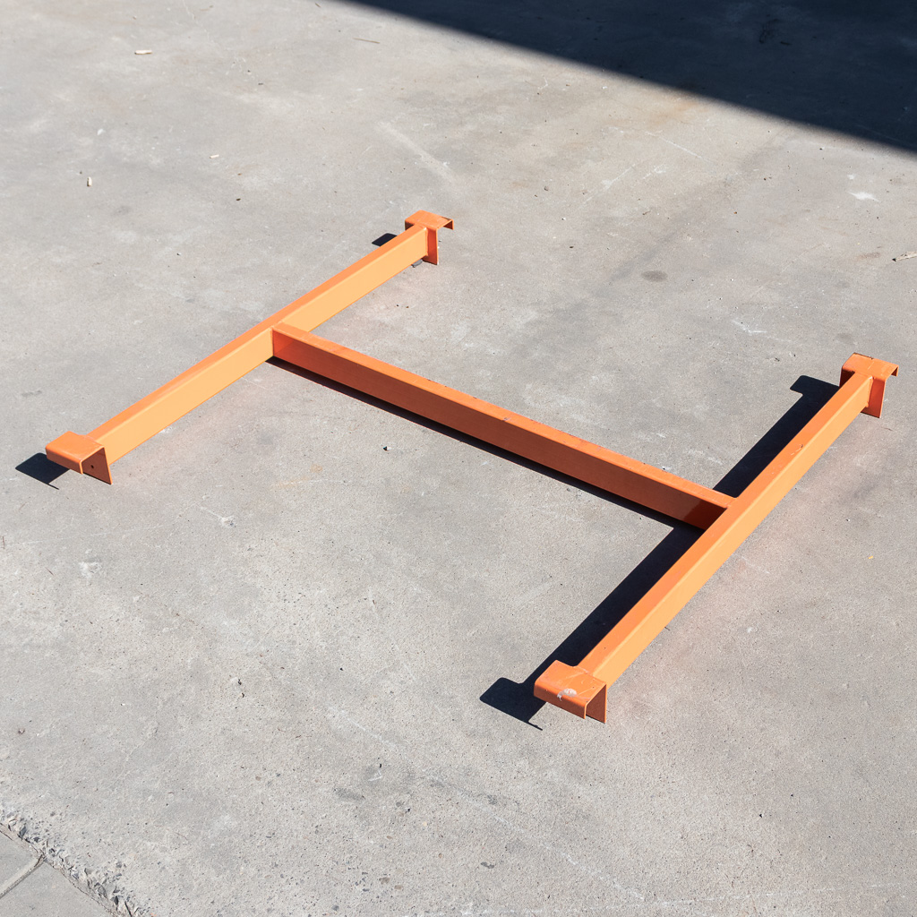 Supporto pallet 100 cm traversa 4 cm acciaio arancione