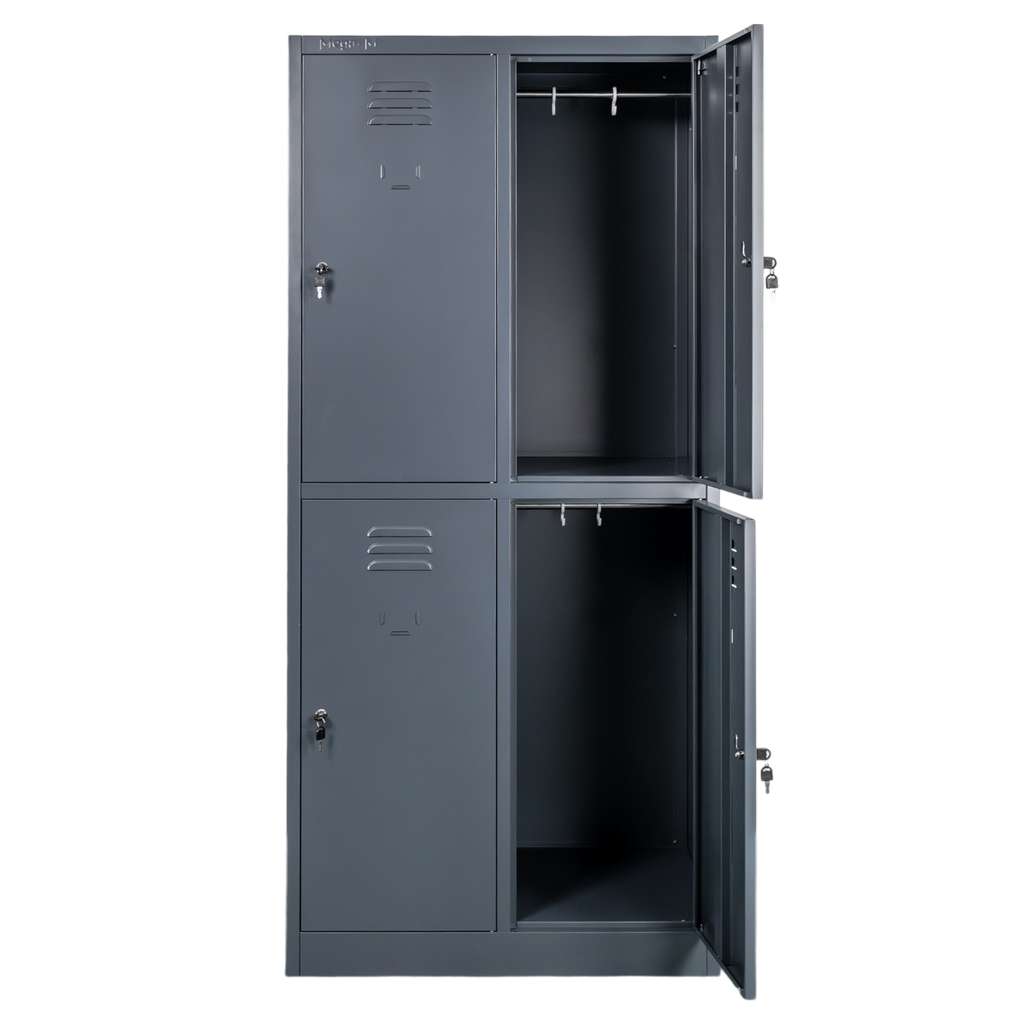 Mega-M 80x50x180 Armadietto Spogliatoio 4 Ante Grafite