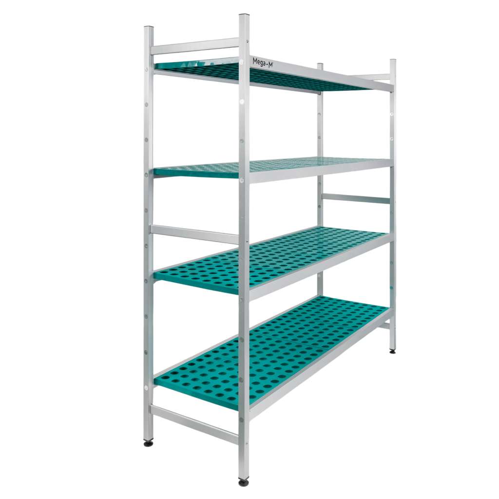 Mega-M Alufri 154x50x180 scaffale alluminio 4 ripiani PP