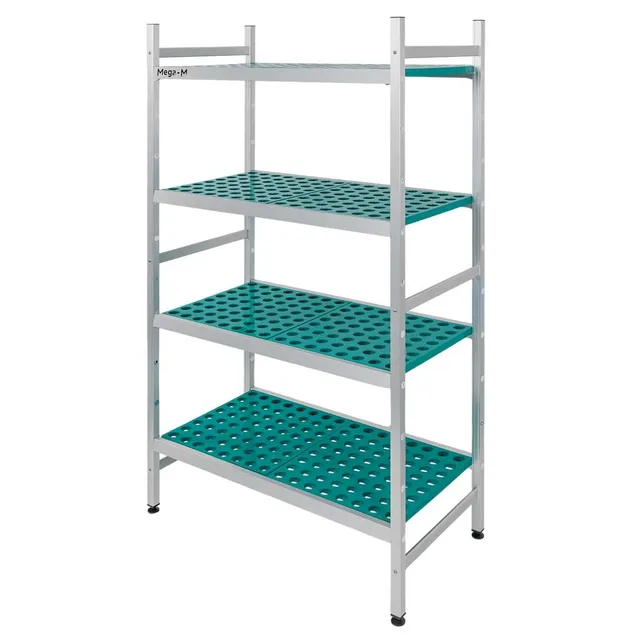 Mega-M Alufri scaffale 4 ripiani 97x39x180 cm modulo base