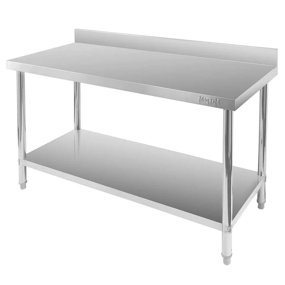 Mega-M X Standard Tavolo Inox 150x70x85 cm con Alzatina
