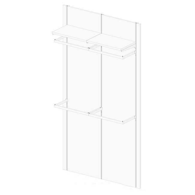 Agosistem Sistema 58 Kit 05 parete attrezzata 130 cm