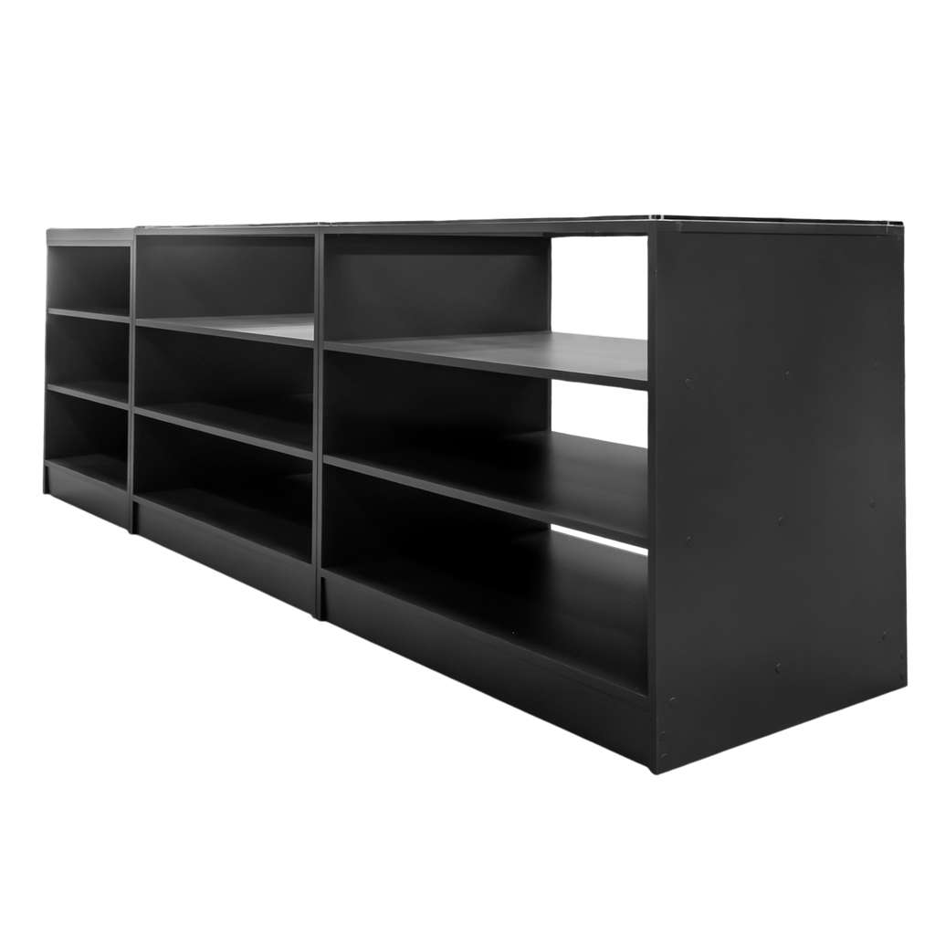 Mega-M 270cm banco negozio vetro antracite rovere 90x270x60