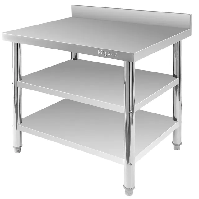 Mega-M X Standard tavolo inox 100x60x85 con 2 ripiani