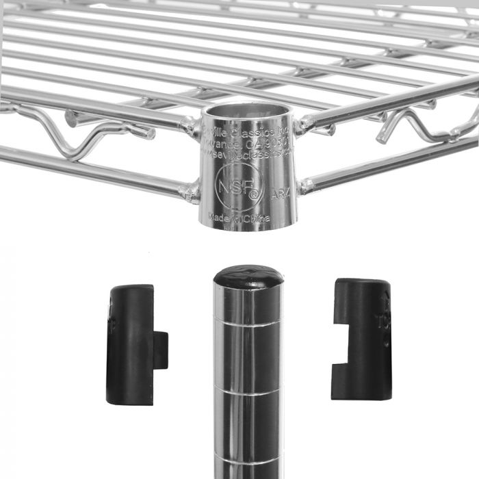 Seville Classics UltraDurable Scaffale Acciaio 4 Ripiani 152 cm