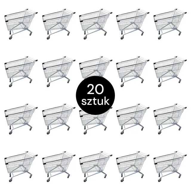 Mega-M YR 215L carrello spesa 215 litri set 20 pezzi