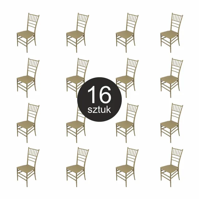 Furvero Chiavari PP sedia banchetto champagne set 16 pezzi