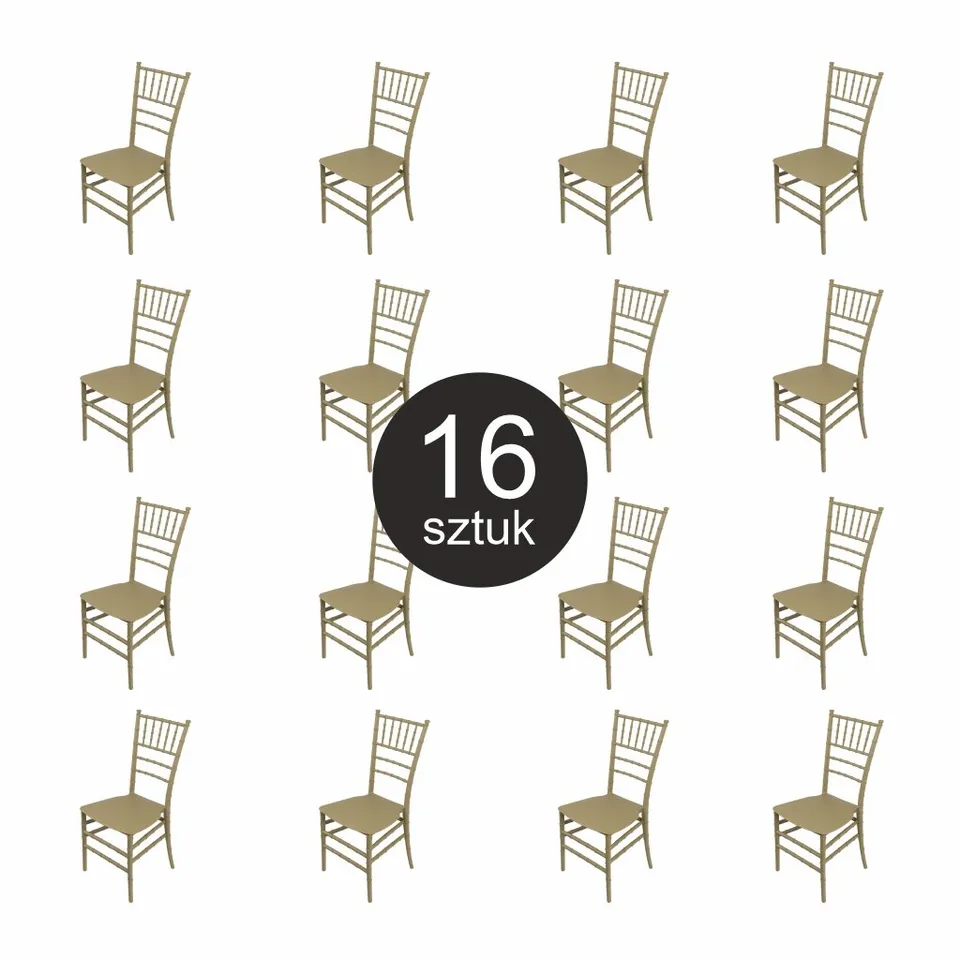 Furvero Chiavari PP sedia banchetto champagne set 16 pezzi