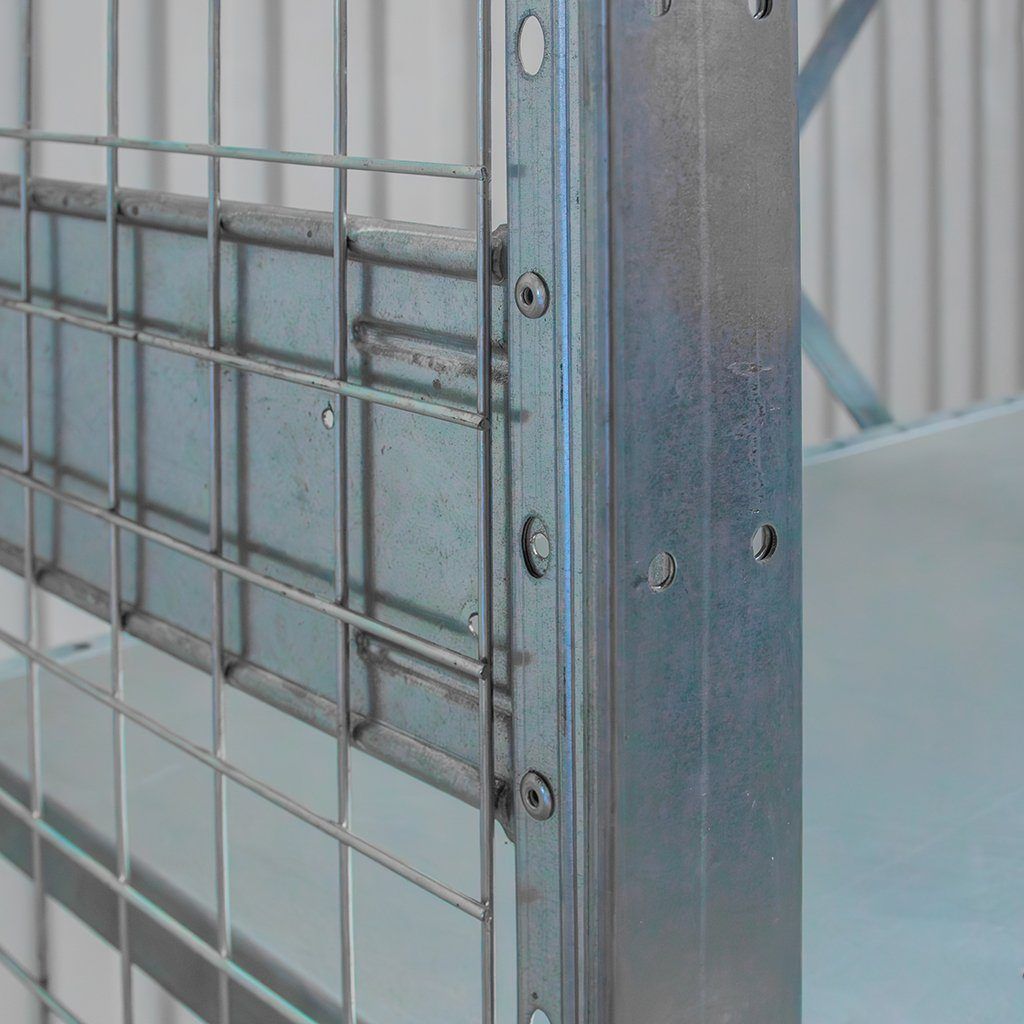 Dexion scaffale magazzino 250x102x40 aggiuntivo 5 ripiani rete