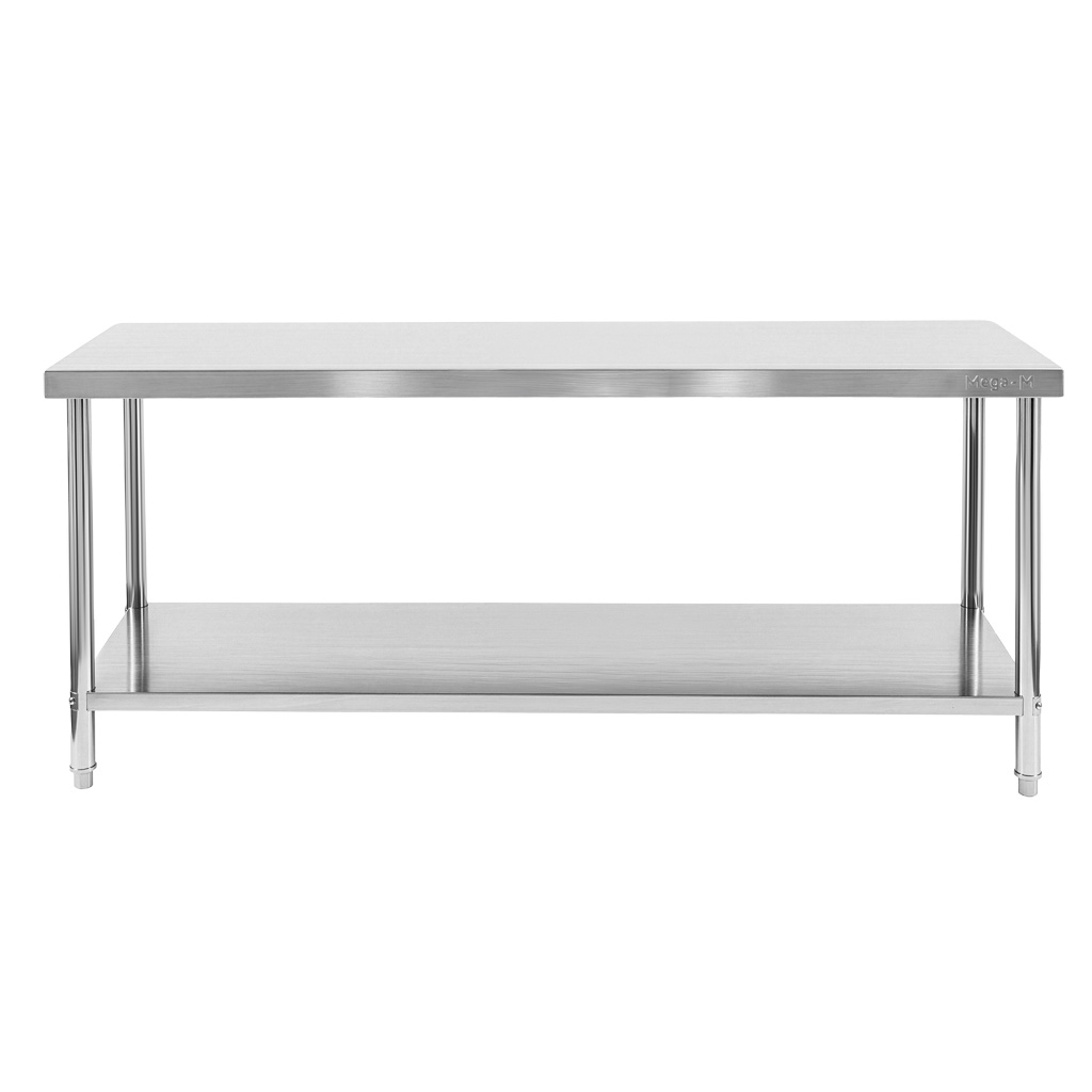 Mega-M X Standard Tavolo Inox Centrale 180x60x85 con Ripiano