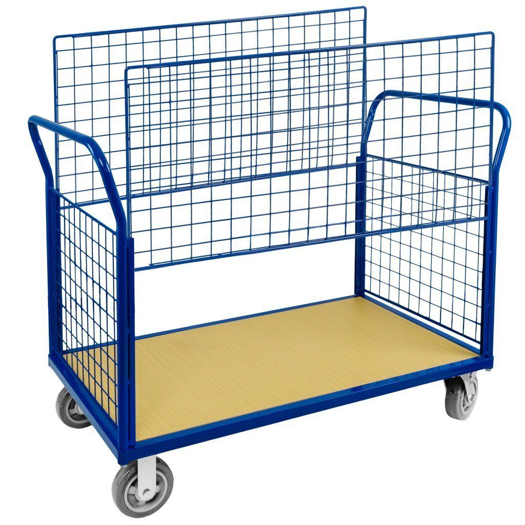 Forkberg carrello a pianale 500 kg 4 sponde in rete