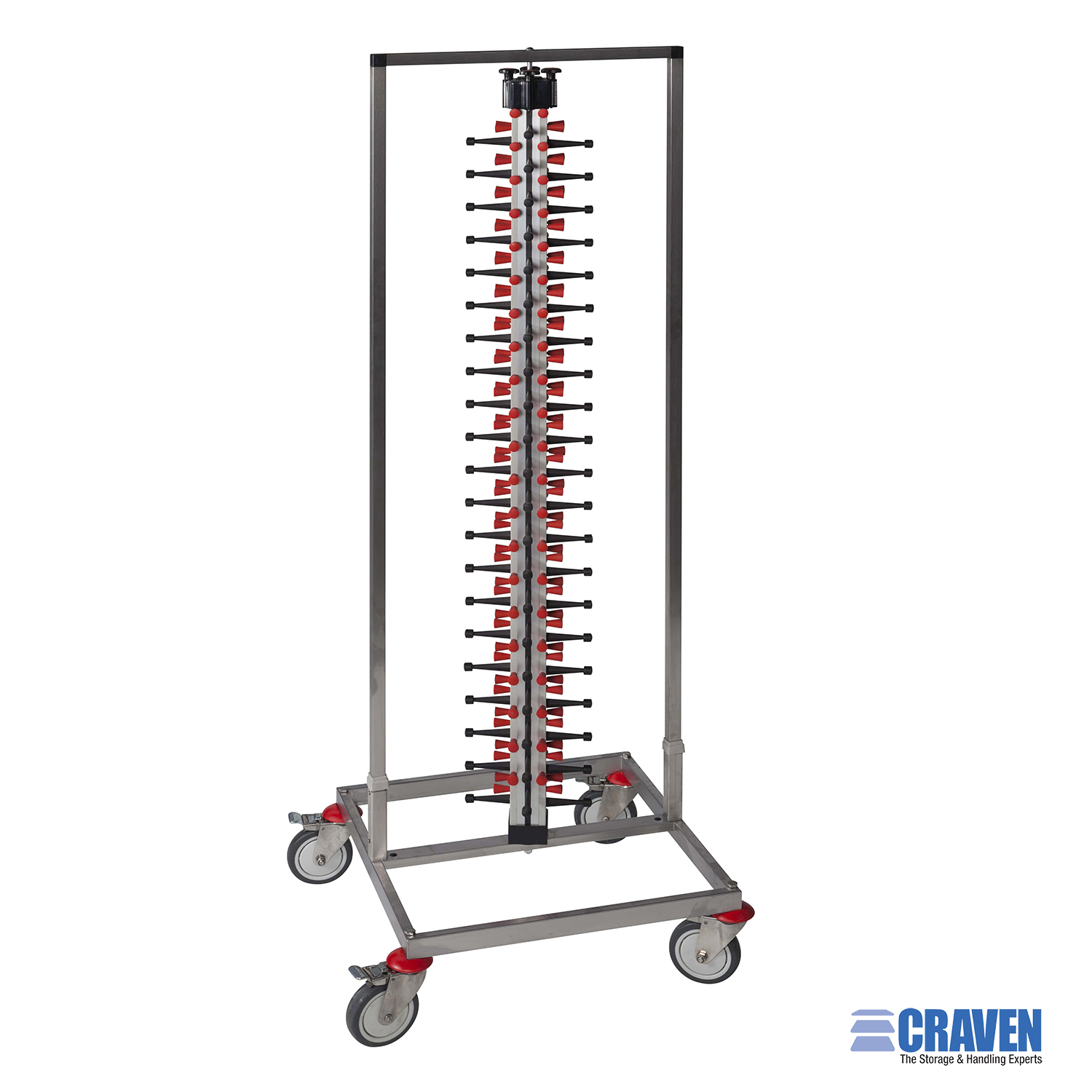 Craven RC22/BW carrello portapiatti inox 50 mm