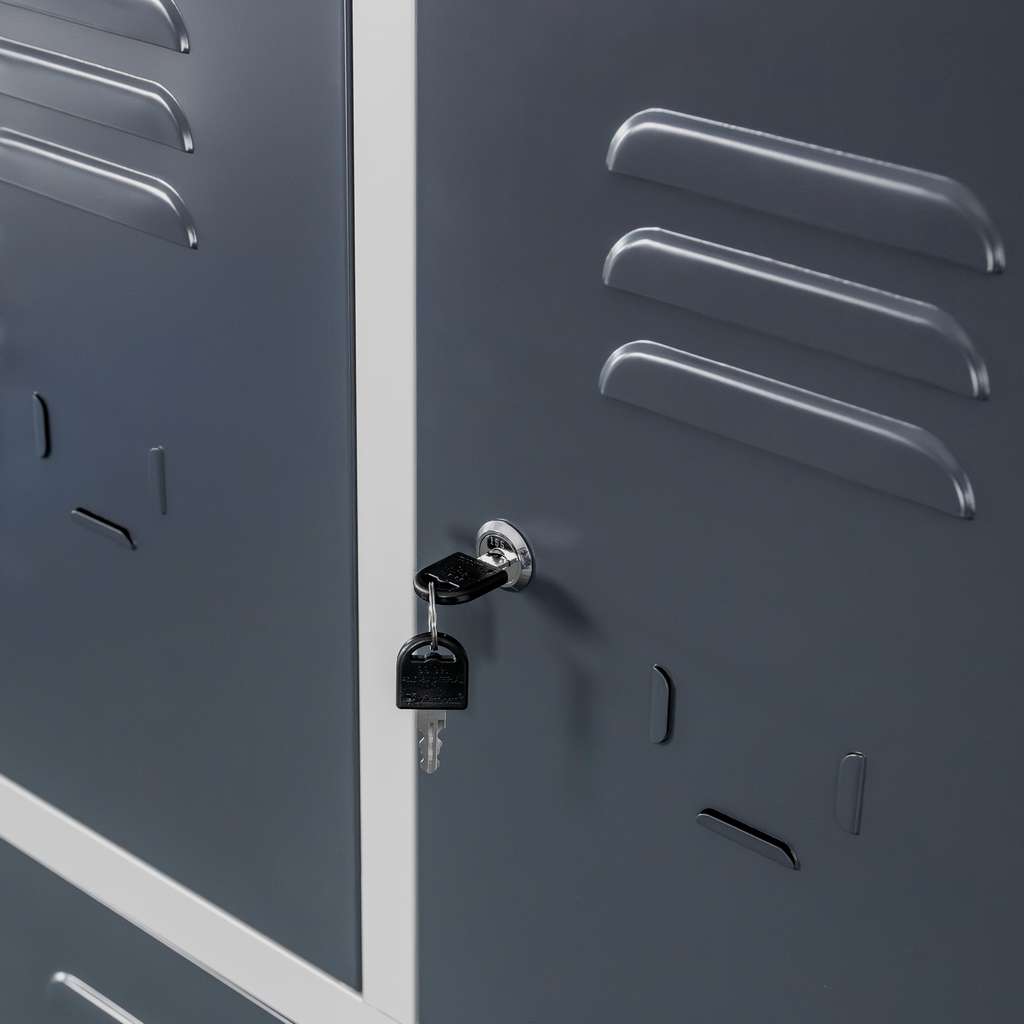 Mega-M 90x50x180 armadio casellario 12 vani grigio grafite