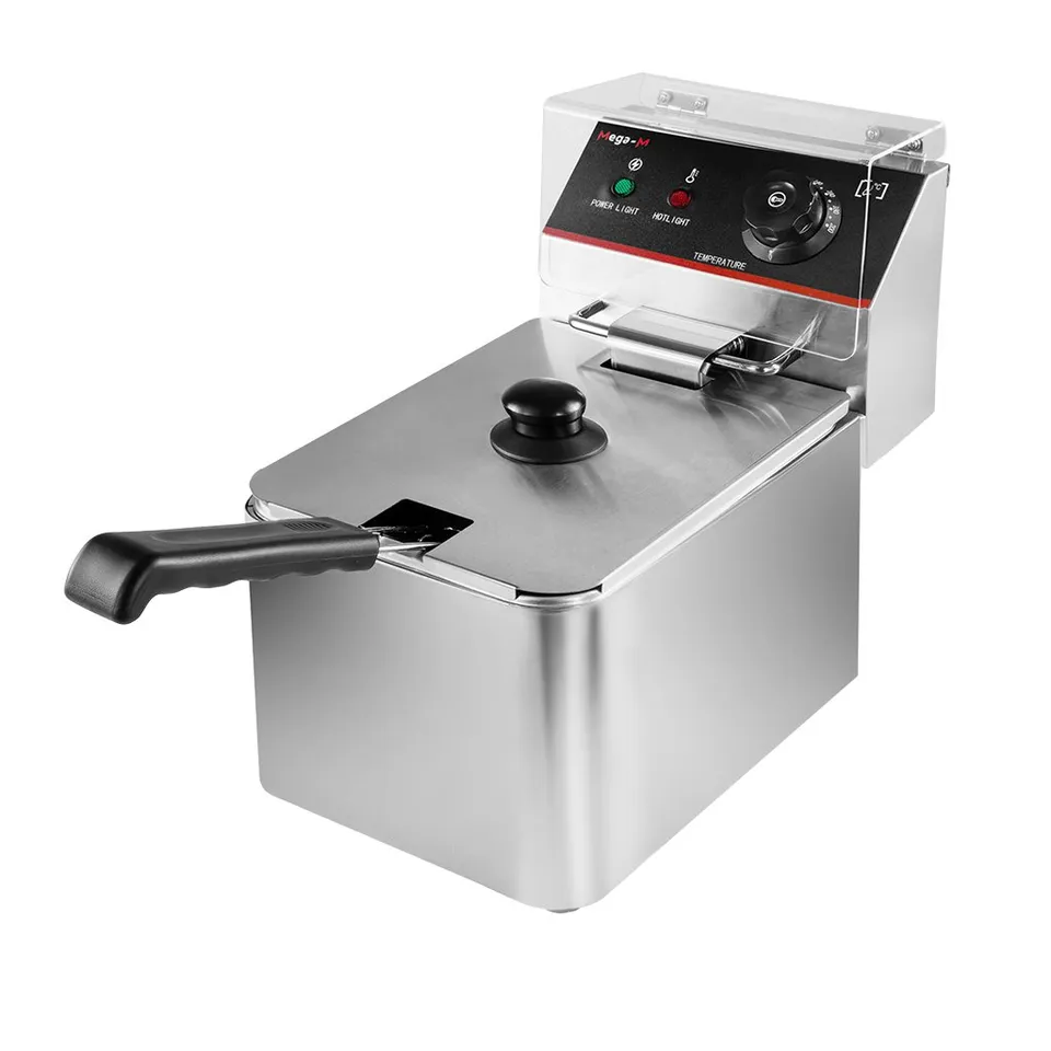 Mega-M friggitrice elettrica 4 L 2 kW singola con coperchio