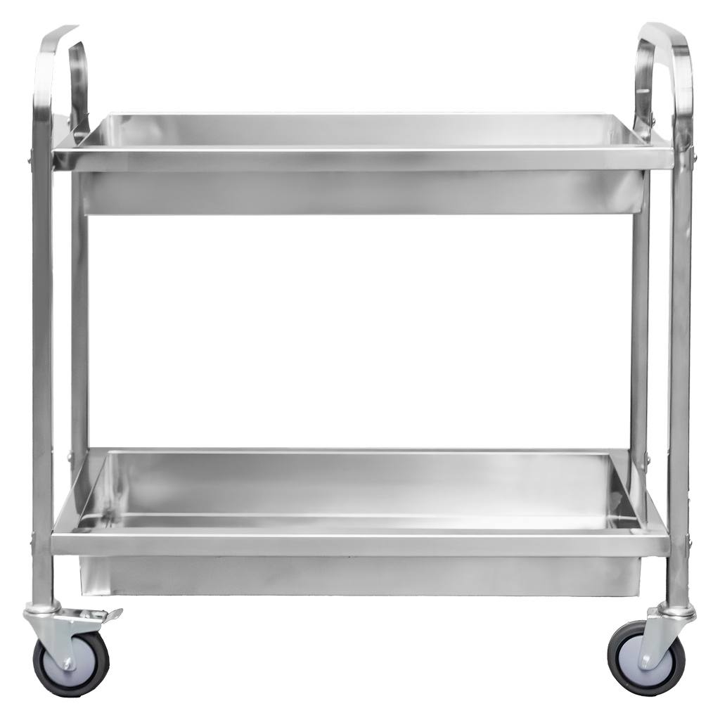 Mega-M carrello di servizio inox 2 ripiani 95x50x95 cm
