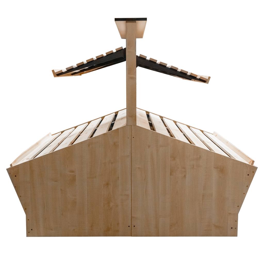 Mega-M Isola ortofrutta bifacciale 126 cm acero