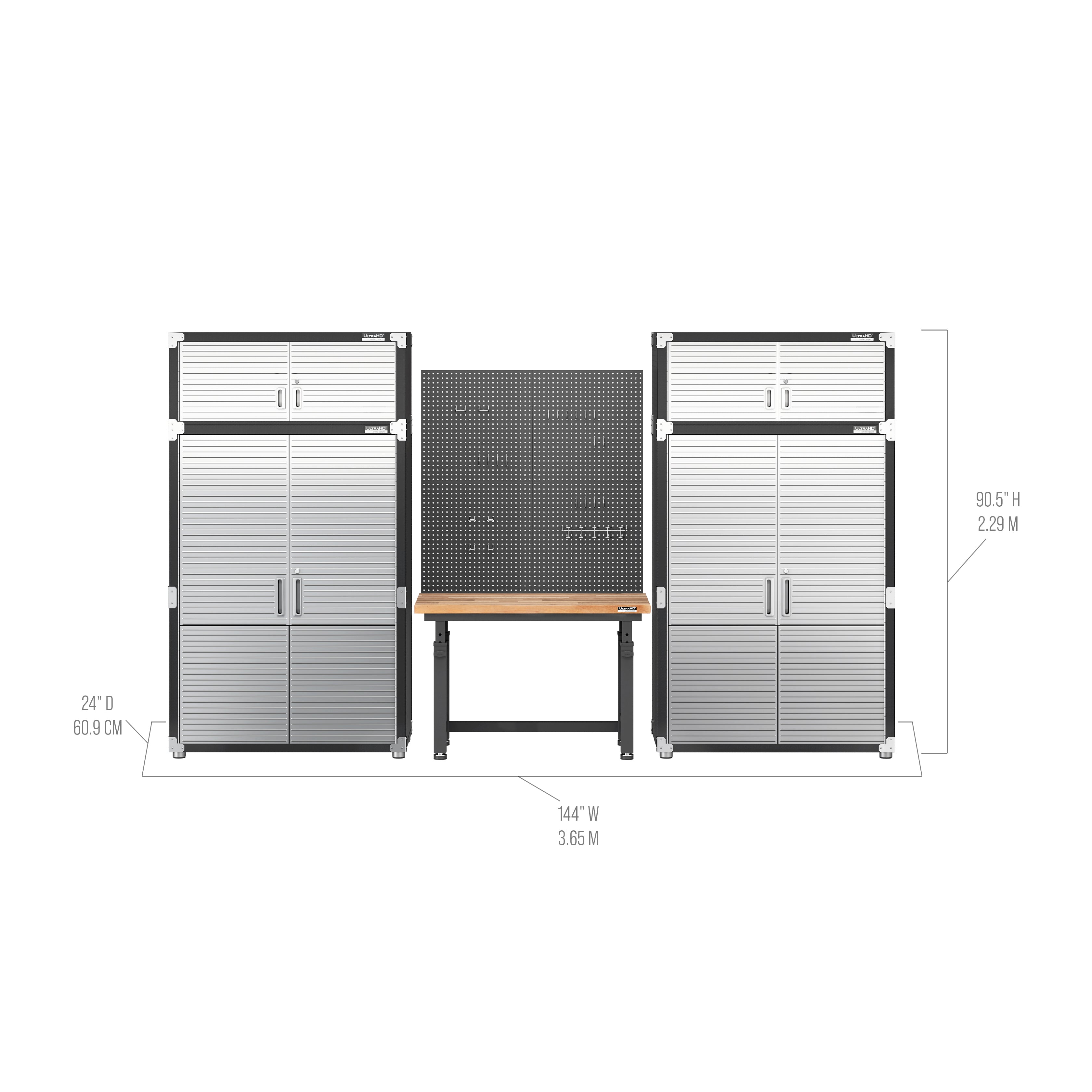 Seville Classics UltraHD Sistema 7 Pezzi 366 cm con Banco