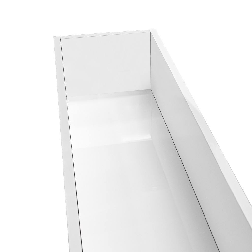 Mega-M 135 cm fioriera interno con ruote bianco lucido