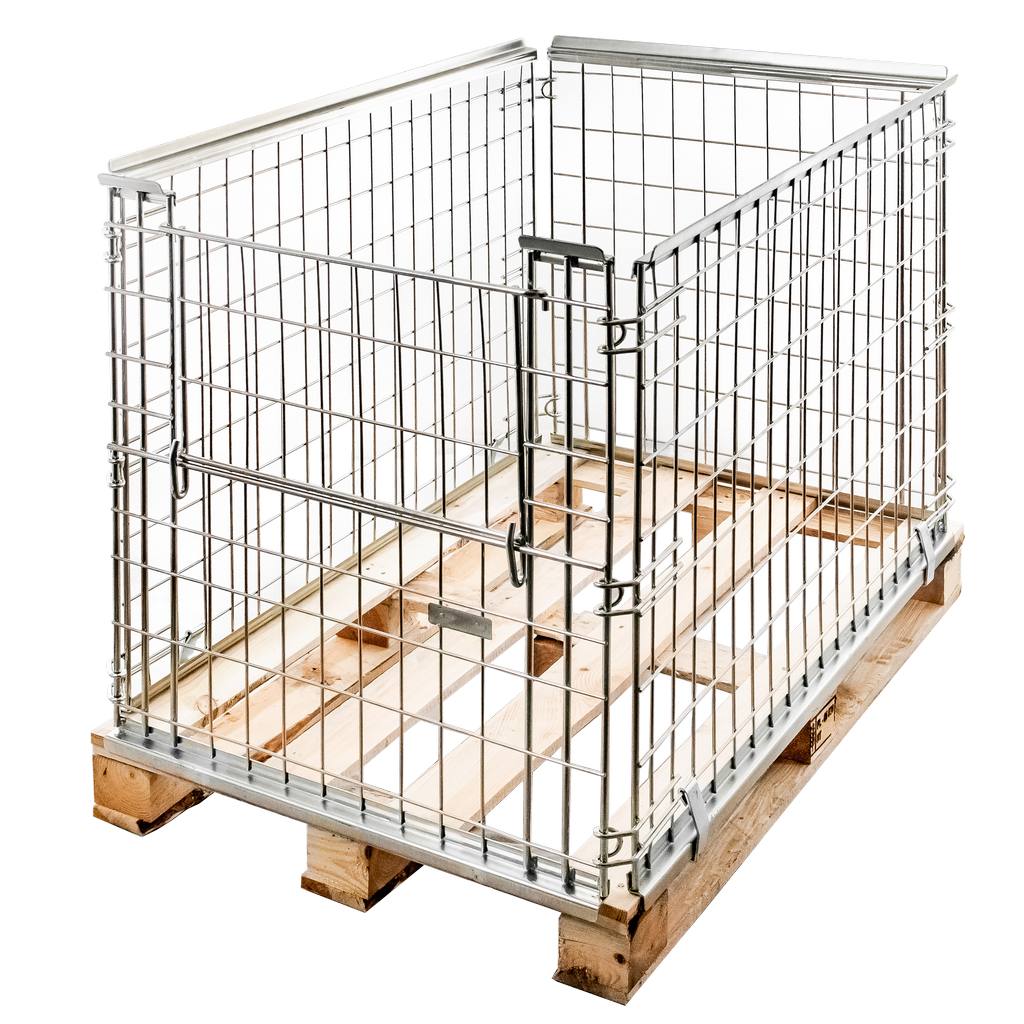 Mega-M Gitterbox sponda pallet 80x120 cm sportello