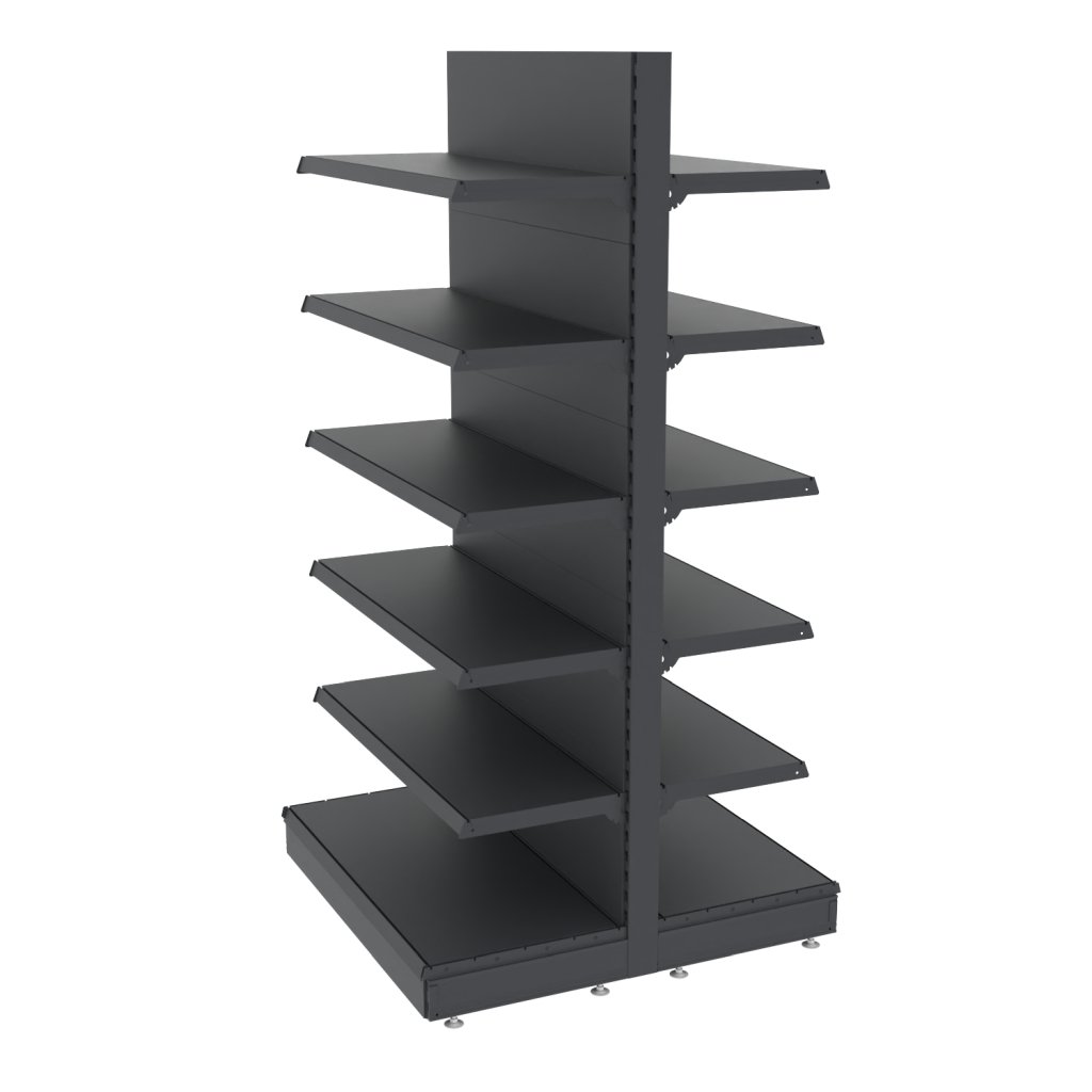 Mega-M MERKURY II Scaffale Negozio Gondola Grafite H210 L103