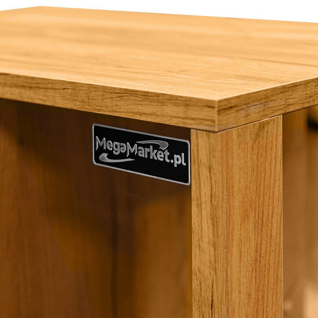 Mega-M 137x67x44 vetrina negozio rovere kraft 9 scomparti