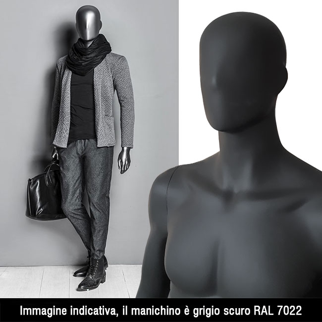 Agosistem MARK 2 Manichino Uomo Testa Uovo Grigio