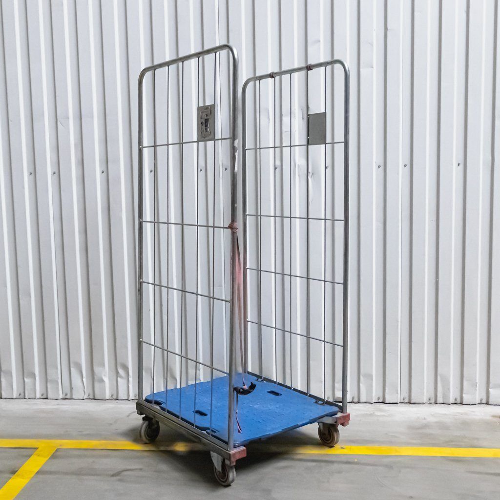 MegaMarket Rollcontainer blu carrello a rete portata 500 kg